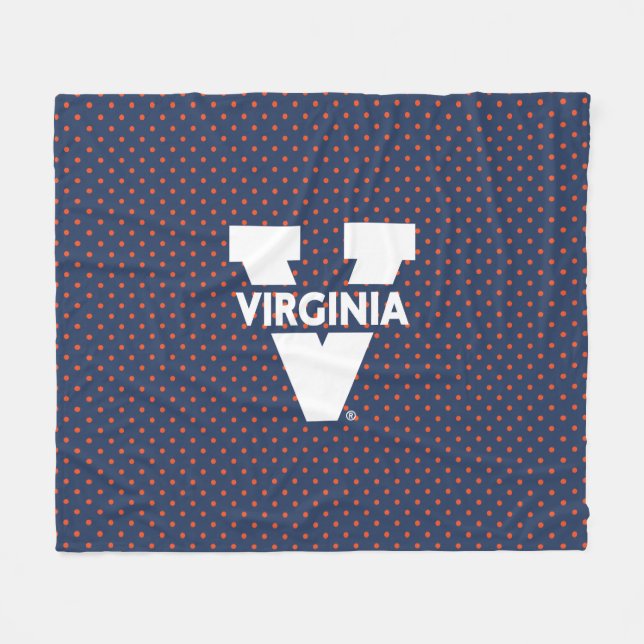 Cobertor De Velo Bolinhas da Virginia Cavaliers (Frente (Horizontal))
