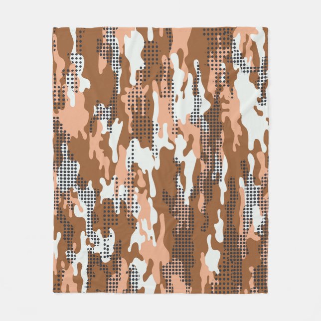 Cobertor De Velo Bolinhas de camuflagem: Abstrato sem costura. (Frente)