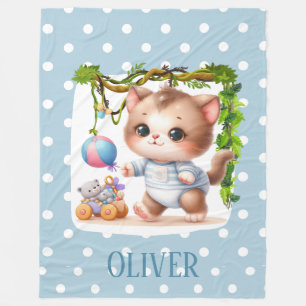 Cobertor De Velo Bolinhas de Kitten Bonita Elegante