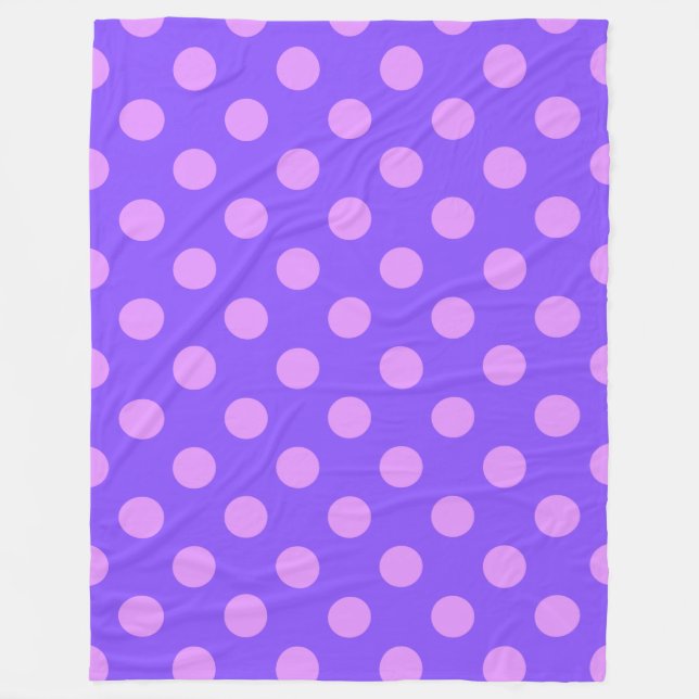 Cobertor De Velo Bolinhas de Lilac na periwinkle (Frente)