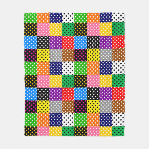 Cobertor De Velo Bolinhas de Quilt de Patchwork Multicolor