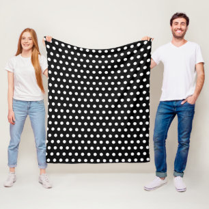 Cobertor De Velo Bolinhas Perky Pattern Black White