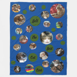 Cobertor De Velo bolinhas Pet Photo Keepsasaac Blue Fleece Blanket