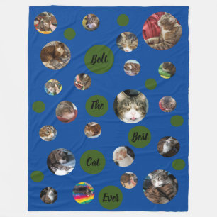 Cobertor De Velo bolinhas Pet Photo Keepsasaac Blue Fleece Blanket