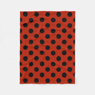 Cobertor De Velo Bolinhas pretas em vermelho