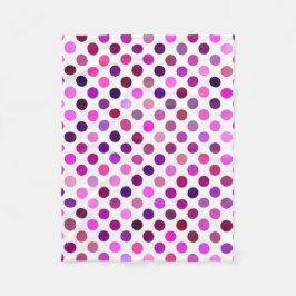 Cobertor De Velo Bolinhas rosa e roxa