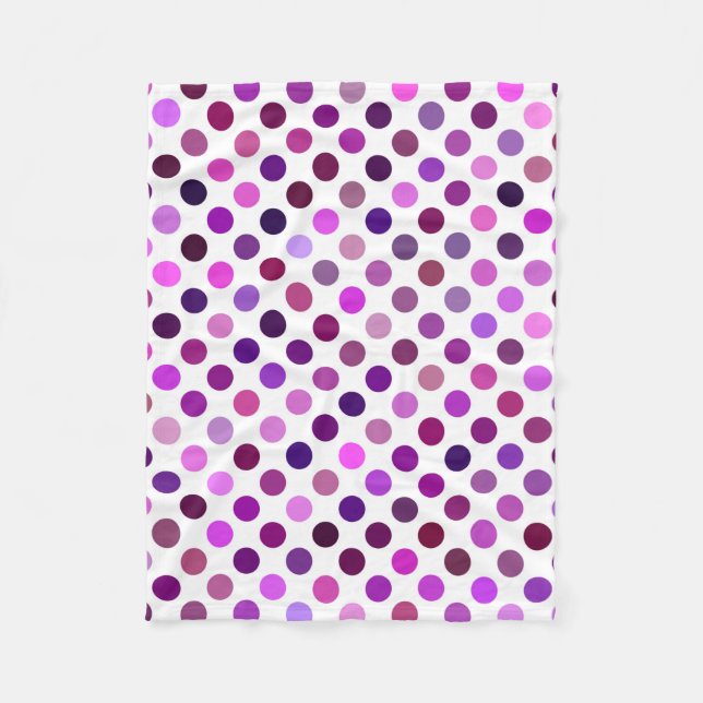 Cobertor De Velo Bolinhas rosa e roxa (Frente)