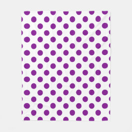 Cobertor De Velo Bolinhas roxas e brancas