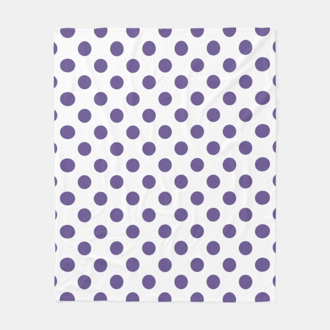 Cobertor De Velo Bolinhas ultravioletas em branco (Frente)