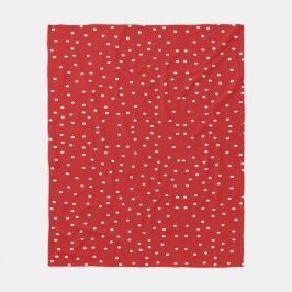 Cobertor De Velo Bolinhas Vermelhas e Brancas Clássicas