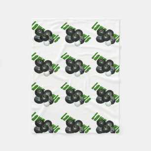 Cobertor De Velo Bolinhos E Logotipo Pretos Em Branco,