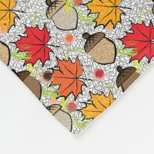 Cobertor De Velo Bolotas e folhas VII (Quina)