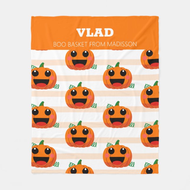 Cobertor De Velo Bolsa de Boinas de Halloween Bonitas de Abóbora (Frente)