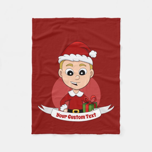 Cobertor De Velo Bolsa de desenho animado de Natal (Frente)