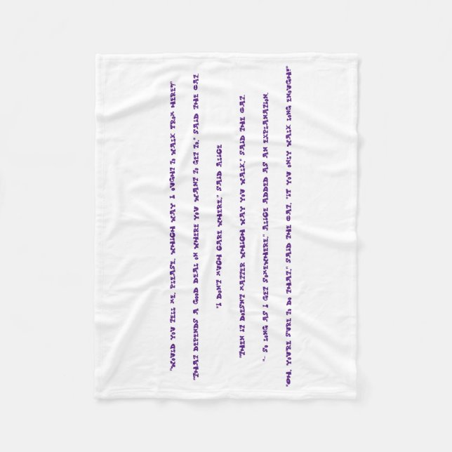 Cobertor De Velo Bolsa de Inspiração Wonderland (Frente)