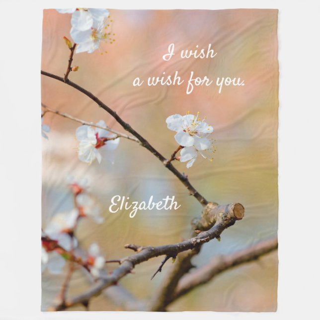 Cobertor De Velo Bolsas de Apricot Japonesas (Frente)