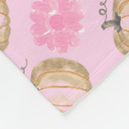 Cobertor De Velo Bombas e flores, de queda rosa