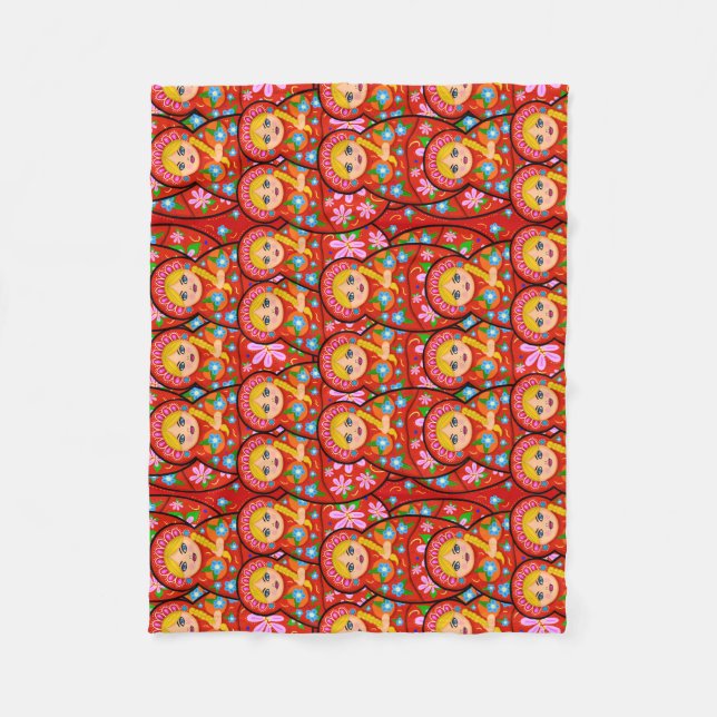 Cobertor De Velo Boneca do assentamento do russo - Matryoshka (Frente)