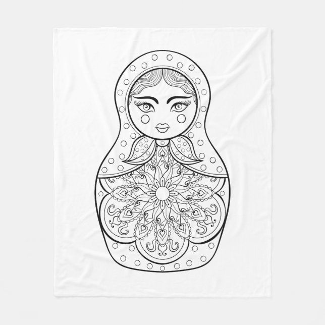 Cobertor De Velo Boneca elegante do russo (Frente)