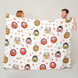 Cobertor De Velo bonecas japonesas Kawaii Daruma Kokeshi