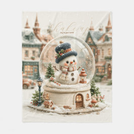 Cobertor De Velo Boneco de Neve Fofo em Globo de Neve