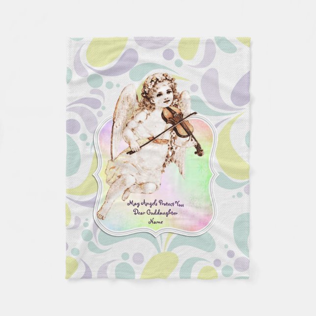 Cobertor De Velo Bonita Angel Godchild Ofertas Personalizadas (Frente)