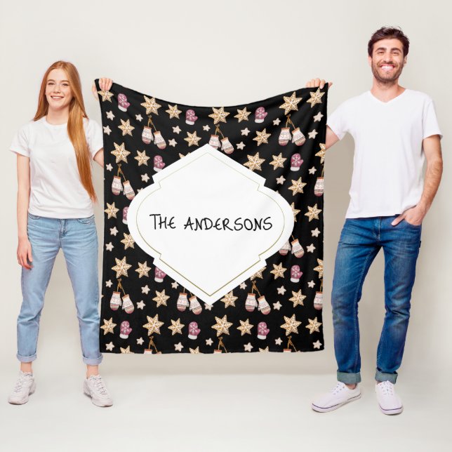 Cobertor De Velo Bonita Aquarela Inverno Brilhante Cookies Snowman (In Situ)