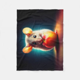 Cobertor De Velo Bonita comida de maçã vermelha de pelúcia de fanta