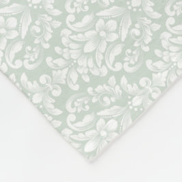 Cobertor De Velo Bonita e macia, beige verde damask