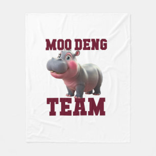 Cobertor De Velo Bonita MOO DENG TEAM Baby Hippo Squad Girls Bestie