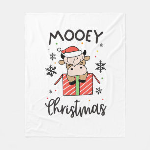 Cobertor De Velo Bonita Mooey Natal Bebê Highland Vaca Xmas Vacas L