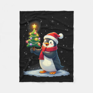 Cobertor De Velo Bonita Pinguim Árvore de Natal Pajama Meninas Funn