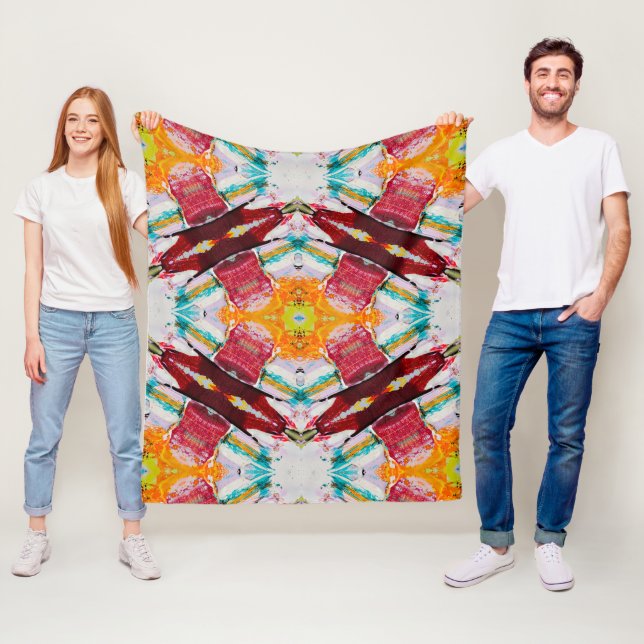 Cobertor De Velo Bonita pintura Colorida de Abstrato (In Situ)