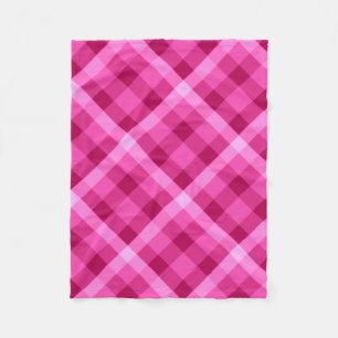 Cobertor De Velo Bonita Xadrez magenta cor-de-rosa Pequena camada