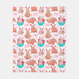 Cobertor De Velo Bonitas Bunnies Fleece Blanket