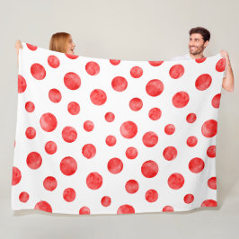 Cobertor De Velo Bonito bolinhas em vermelho e branco l moderno