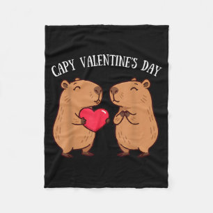 Cobertor De Velo Bonito Capy Dia dos Namorados Capivaras Amantes Ro