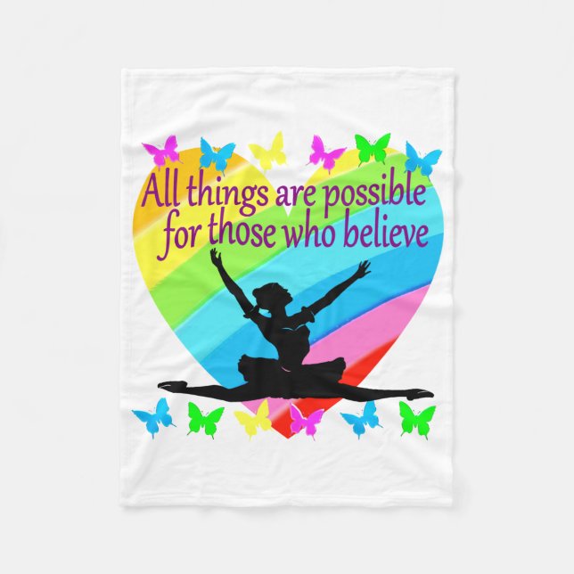 COBERTOR DE VELO BONITO CORREDOR, TUDO É POSSÍVEL BALLERINA (Frente)