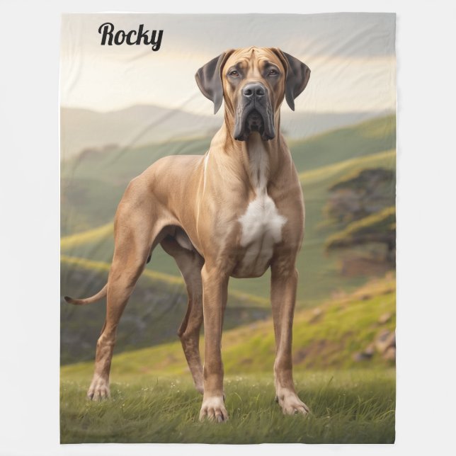 Cobertor De Velo Bonito Dane Personalizado (Frente)