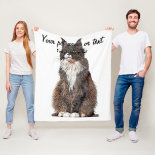 Cobertor De Velo Bonito e Legal, Gato de Maine Coon