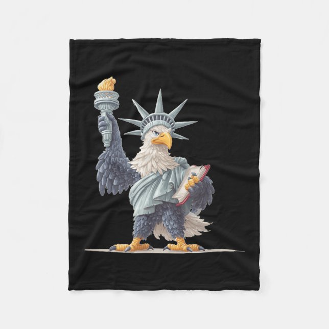 Cobertor De Velo Bonito Estátua Dos Eua Figuram Para Roupas Patriót (Frente)