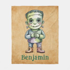 Cobertor De Velo Bonito Frankenstein Halloween Birthday Mash Gift