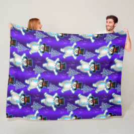 Cobertor De Velo Bonito Neves Dançado Natal Azul