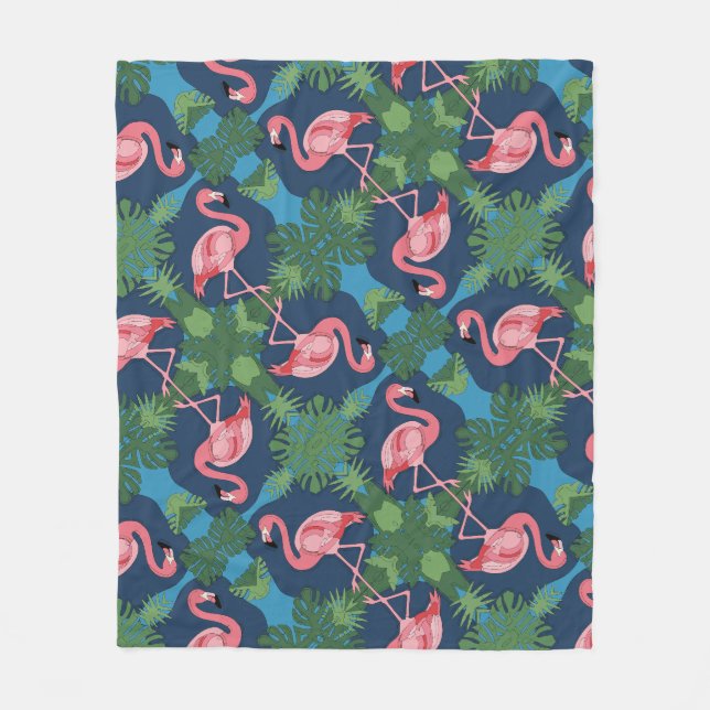 Cobertor De Velo Bonito Pink Flamingo Pattern (Frente)