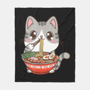 Cobertor De Velo Bonito Ramen Cat Kawaii Anime Comida Japonês Menin