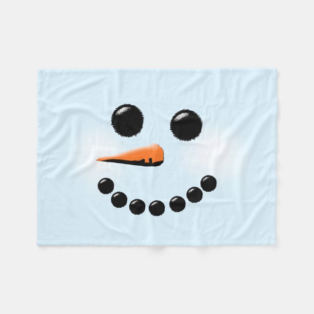 Cobertor De Velo Bonito Snowman Face Feriado de inverno Snowmen Xma (Frente (Horizontal))