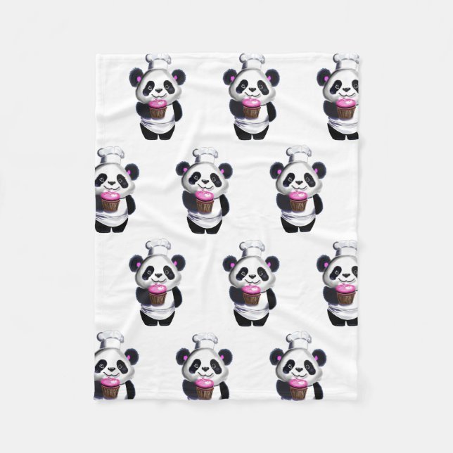 Cobertor De Velo Bonito Urso de Panda Fleece Blanket (Frente)