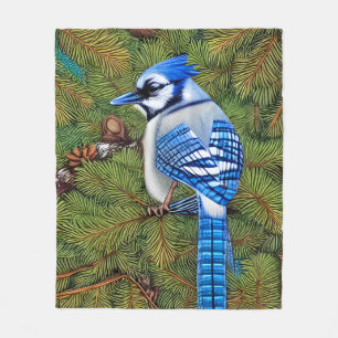Cobertor De Velo Bonito Wilderness Blue Jay