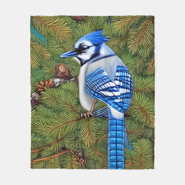 Cobertor De Velo Bonito Wilderness Blue Jay (Frente)