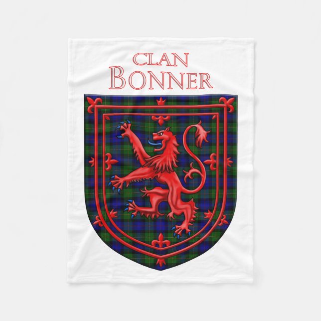 Cobertor De Velo Bonner Tartan Scottish Plaid Lion Rampant (Frente)